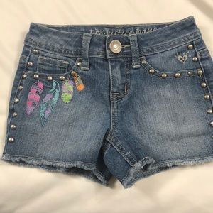 Girls size 7s Justice jean shorts